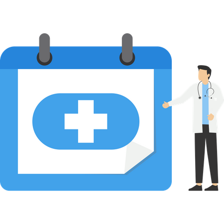 Medical checkup schedule  Illustration