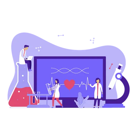 Medical laboratory research  イラスト