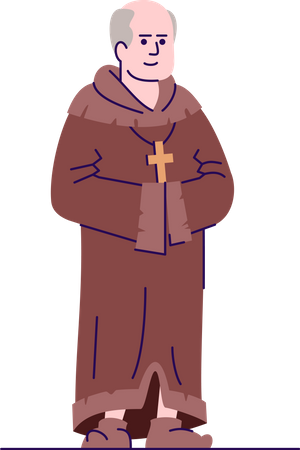 Medieval priest  Illustration