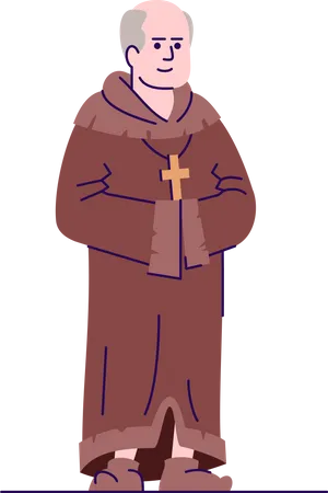 Medieval priest  Illustration