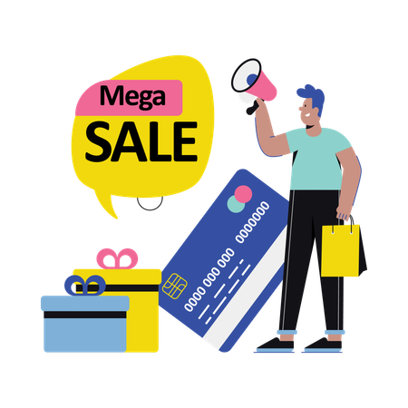 Mega promoção  Ilustração