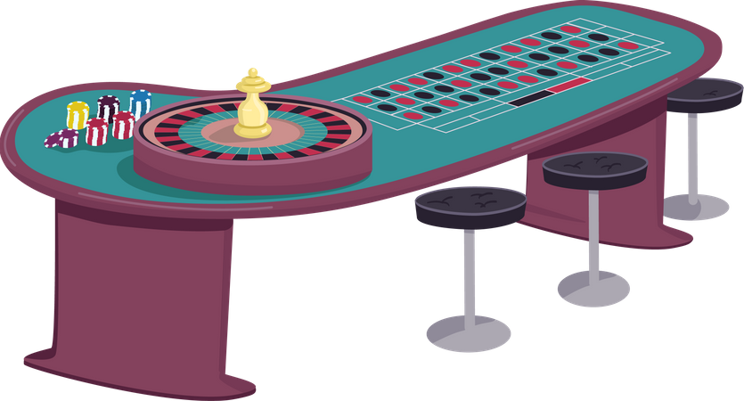 Mesa de ruleta  Ilustración