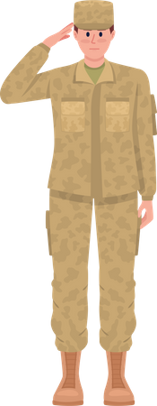 Militaire en uniforme de camouflage  Illustration