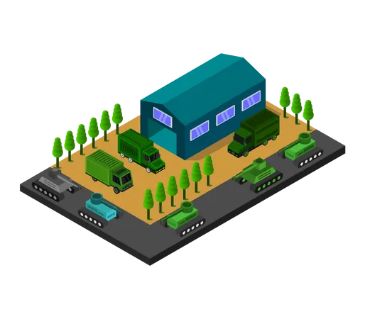 Military base  Illustration