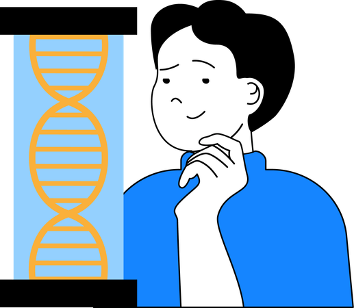 Mn doing dna researcha  일러스트레이션