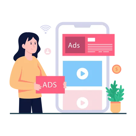 Mobile Ad  Illustration