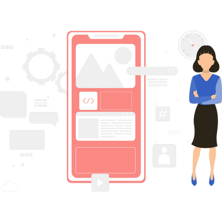 Mobile app designing  Illustration