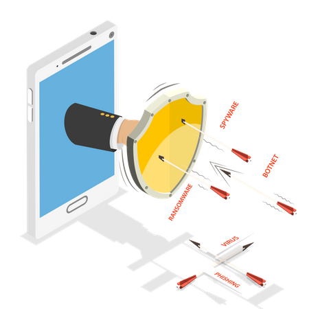 Mobile browser security  Illustration