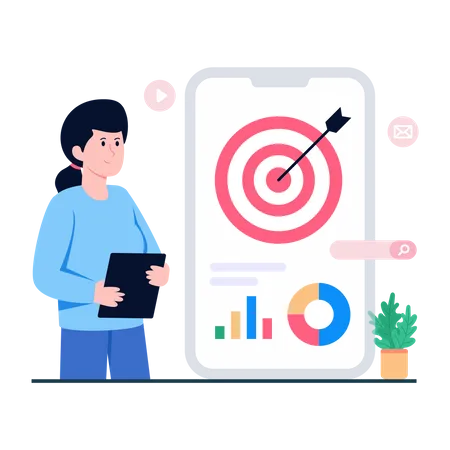 Mobile Business Target  Illustration