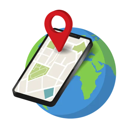 Mobile location  Illustration