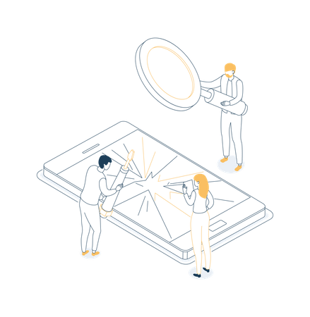 Mobile repair service  Illustration