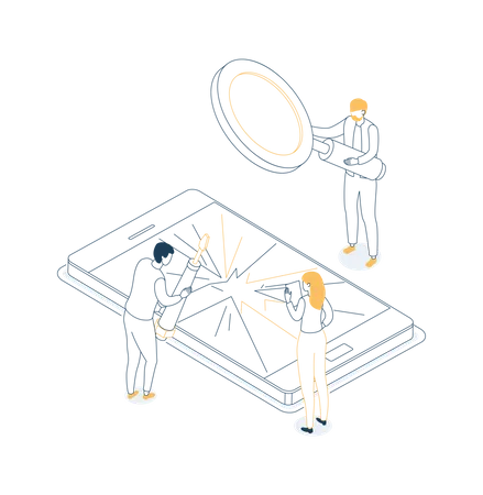 Mobile repair service  Illustration