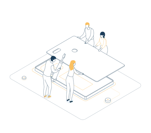 Mobile repair service  Illustration