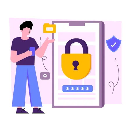 Mobile Security  Illustration