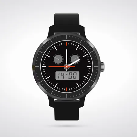 Modern and fashionable watch  Illustration