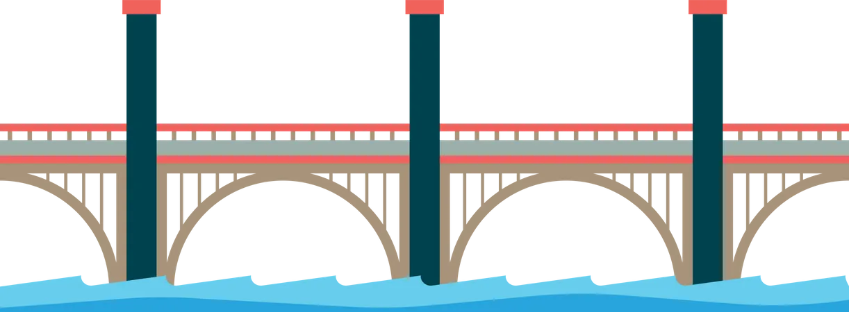 Modern bridge  Illustration