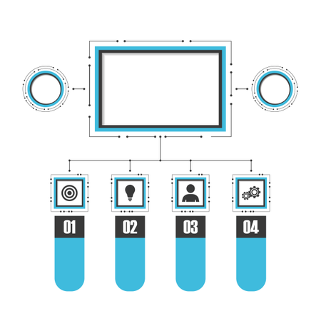 Moderne quadratische Infografik  Illustration