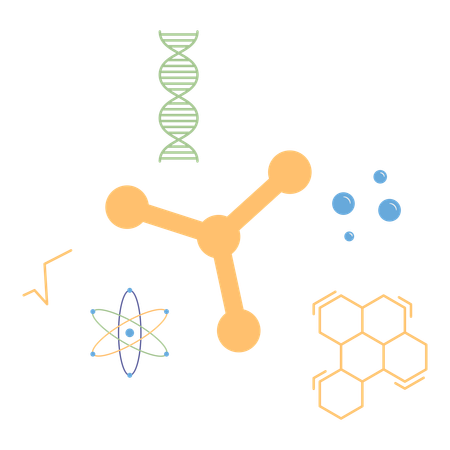 Molécule d'ADN et structure moléculaire  Illustration