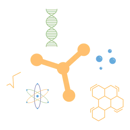 Molécule d'ADN et structure moléculaire  Illustration