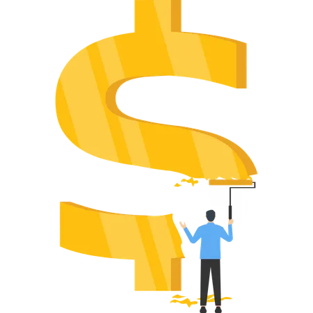 Money-complete business growth  Illustration