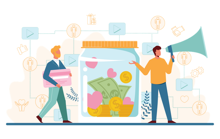 Money donation  Illustration