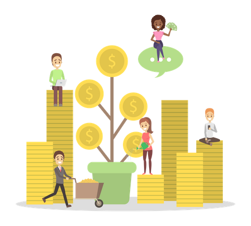 Money investment  Illustration