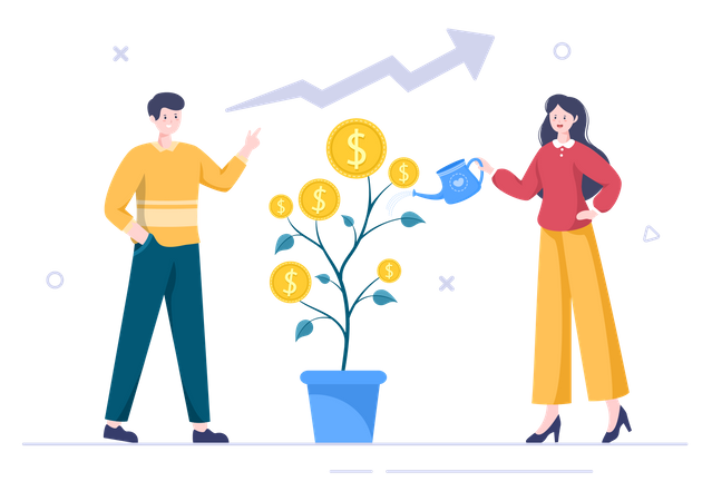 Money Tree Investment Financial  イラスト