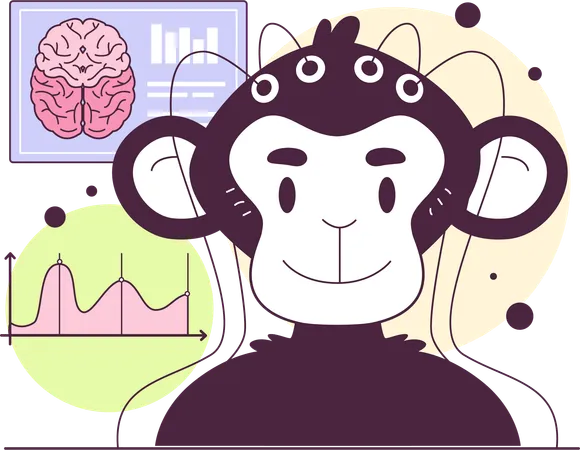 Monkey brain analysis  Illustration