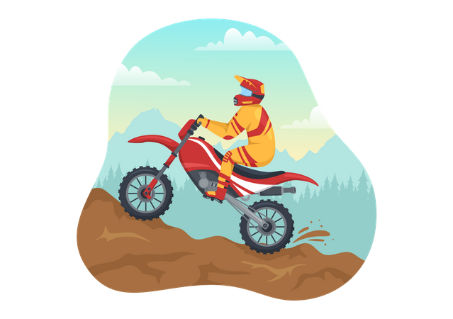 Mountainbiking  Illustration