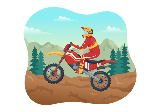 Mountainbiking  Illustration