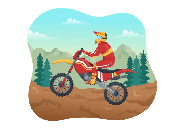 Mountainbiking  Illustration