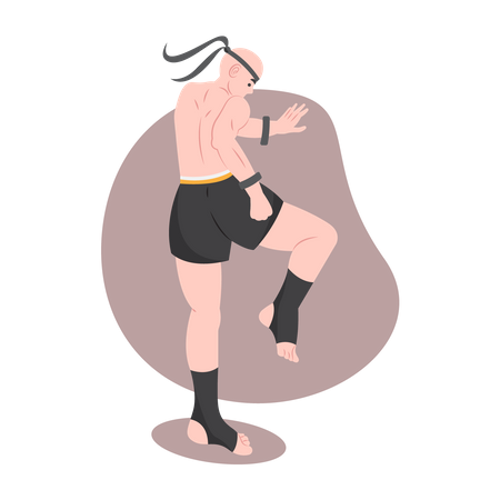 Muay Thai Martial arts  イラスト