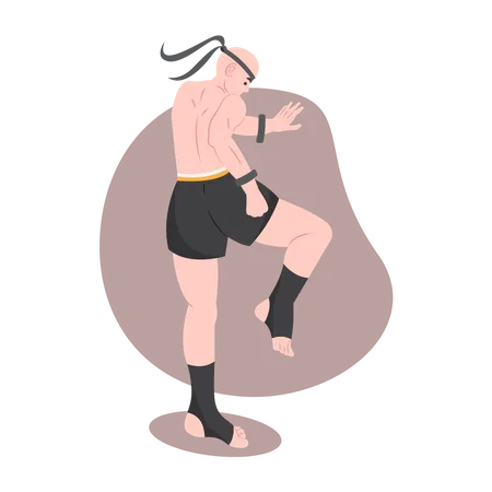 Muay Thai Martial arts  イラスト