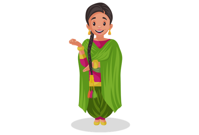 Mulher punjabi indiana  Ilustração