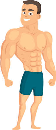 Muscular man  Illustration