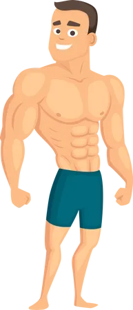 Muscular man  Illustration