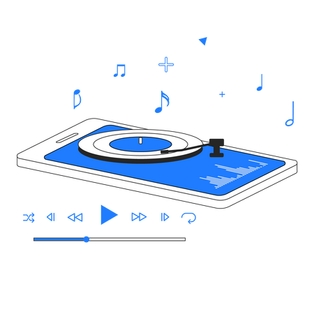 Music App  イラスト