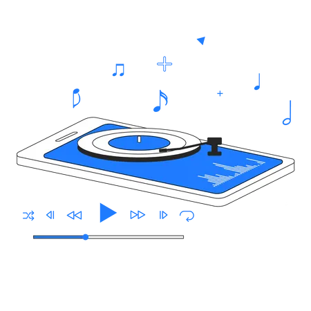 Music App  イラスト