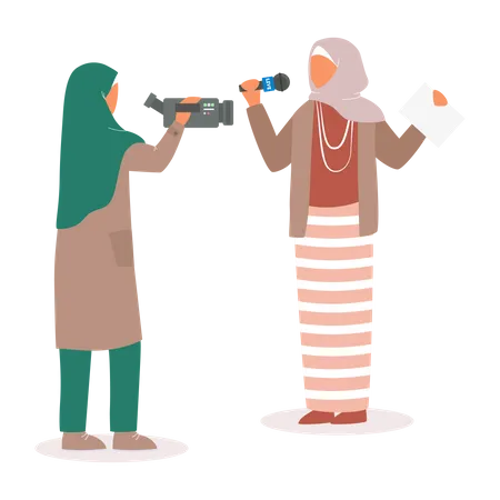 Muslim TV journalist  Illustration