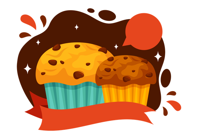 National Muffin Day  일러스트레이션