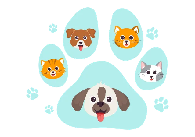 National Pet Day  Illustration