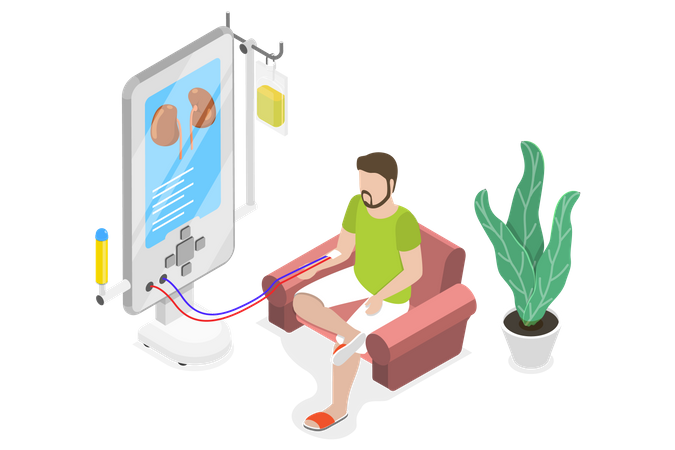 Purification et transfusion de sang  Illustration