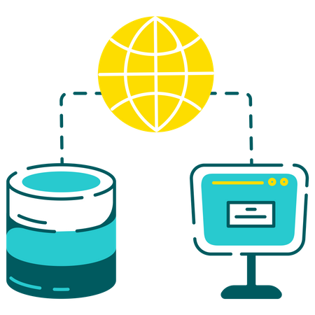 Netzwerk-Kommunikation  Illustration