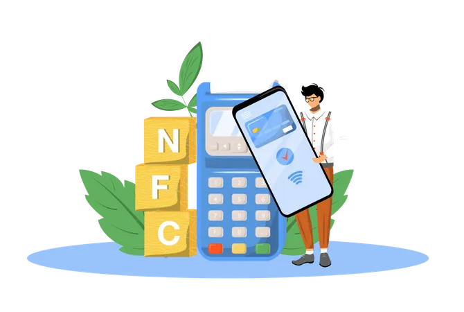 Pagamento nfc  Ilustração