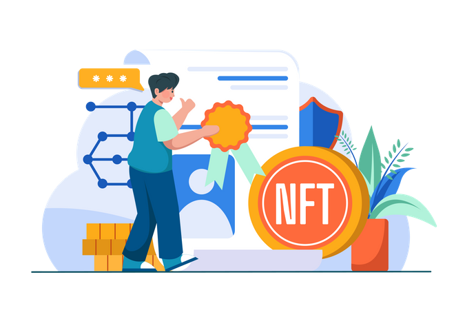 NFT Certificate  Illustration