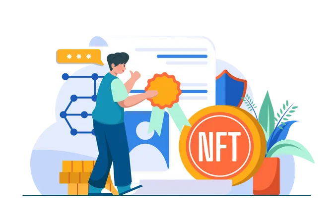 NFT Certificate  Illustration