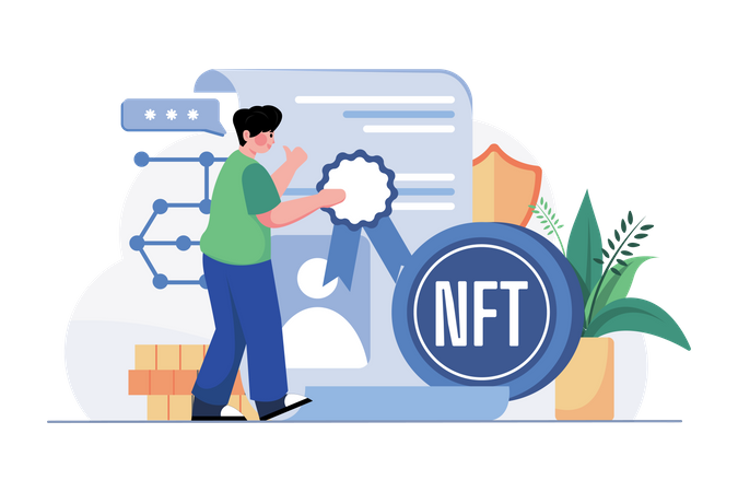 NFT Certificate  Illustration