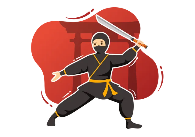 Ninja-Übung  Illustration