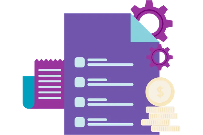 Notas do plano financeiro  Ilustração