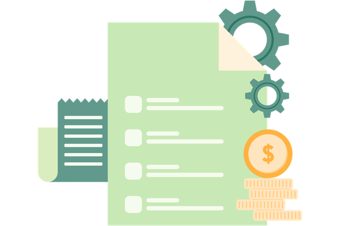 Notas do plano financeiro  Ilustração